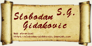 Slobodan Gidaković vizit kartica